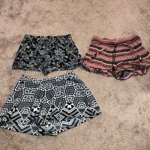 3 pairs of fun flowy shorts for summer!